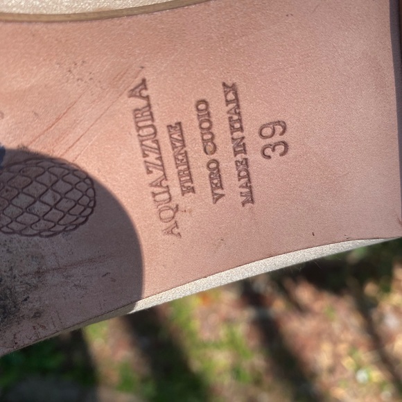 ❤️🌸🌺Aquazzura Lotus/Bee Pink Satin Embroidered Flat Mules Loafers8.5 M in Italy - Picture 12 of 15